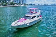 Pink Yacht Rental In Miami- 50ft Luxury Pink Charter