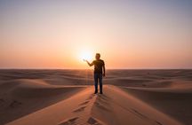 Dubai Sunset Desert Safari, sandboarding & camels with transfers