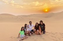 Dubai Sunset Desert Safari, sandboarding & camels with transfers
