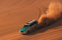 Dubai Sunset Desert Safari, sandboarding & camels with transfers