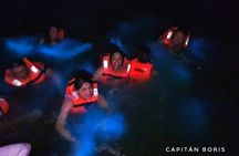 Sunset in the manialtepec lagoon with bioluminescence