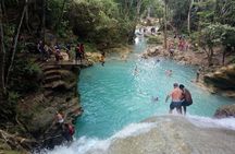 Blue Hole Waterfalls and Bamboo Rafting from Ocho Rios Jamaica