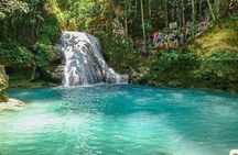 Blue Hole Waterfalls and Bamboo Rafting from Ocho Rios Jamaica
