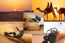 Desert Safari in Doha: Dune Bashing Camel Ride & Sandboarding