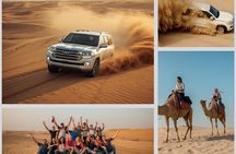 Desert Safari in Doha: Dune Bashing Camel Ride & Sandboarding