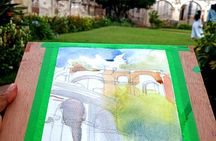 Watercolor workshop In Antigua Guatemala - Painting outdoors