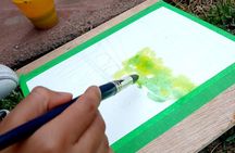 Watercolor workshop In Antigua Guatemala - Painting outdoors