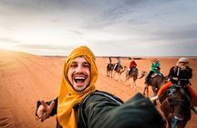 Morning Red Dunes Desert Safari Camel Ride and Sand Surf Tour