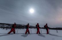 Night Star Walk on Snowshoes in the Finnish Wilderness