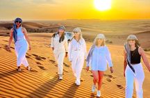  Dubai Desert Safari With BBQ Dinner, Sandboarding, Camel Ride 