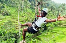 Ubud Zipline Adventure ,Rice terrace and Waterfall Tour
