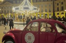 Paris Christmas Tour in a pink Citroën 2cv