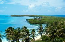 Contoy Island & Mujeres island, snorkeling & lunch on the beach.