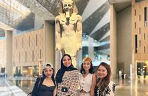 Grand Egyptian Museum with Giza Pyramids And Great Sphinx