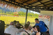 Vang vieng Shared Tour:Longtail boat,Hot Air Balloon,pick-up