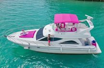 Pink Yacht Rental In Miami- 50ft Luxury Pink Charter
