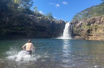 Waiale waterfalls hike and swim with Native Hawaiian