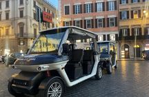 Nightscape Elegance: Rome After Dark with Golf Cart