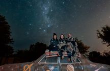 Astronomer at Atacama picnic and star observation