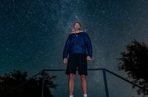 Astronomer at Atacama picnic and star observation
