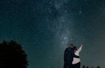 Astronomer at Atacama picnic and star observation