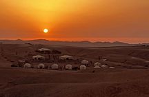 Agafay desert dinner show camel ride with sunset 
