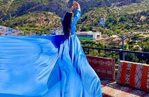 Flying Dress pro photoshoot in Chefchaouen 