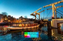 Amsterdam Light Festival: Saloon Boat Cruise + Hot Drinks & Bite