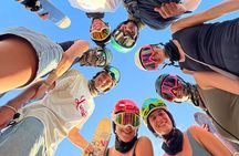 The real Sandboard and Sandski Experience at the sunset