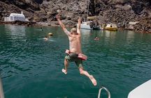 Santorini Classic Catamaran Cruise with BBQ, Drinks and Transfers