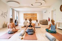 Air-conditioned studio yoga class at Cooks Bay Hotel and Suites