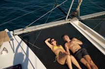 Chania: Afternoon Catamaran trip - Dinner, Drinks & Sunset