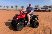 Dubai Quad Bike Evening Safari with BBQ Dinner & Camel Ride