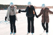 Ice Skating on Frozen Inari Lake