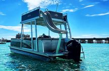 Shared Small Group Slide Pontoon Crab Island Experience