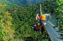 Ziplines for cruise passengers + Jorullo Bridge