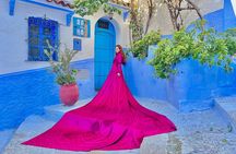 Chefchaouen Flying Dress: pro photoshoot