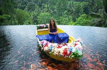 Bali Swing, Koi Boat Photo, Monkey Forest and Waterfall Ubud Tour