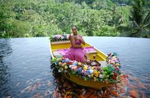 Bali Swing, Koi Boat Photo, Monkey Forest and Waterfall Ubud Tour