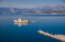 From Nafplio Port: Bourtzi Fortress & Karathona