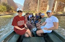 Group Tour to Wadi Shab Hike, Swim, Cave, Sinkhole & Fins Beach