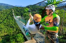 Full Zip Line Tour + Mules + Jorullo Bridge