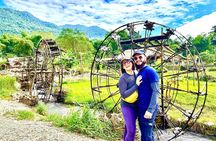 Pu Luong Day Tour:Trek Villages,Bamboo Rafting, cave or Waterfall