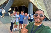 full day Giza Pyramids Grand Egyptian Museum Nile Felucca,Bazaar