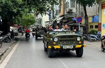 Hanoi By Night Street Food and Train Street By Army Jeep 