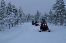 Arctic Forest Snowmobile Sleigh Ride with Snacks
