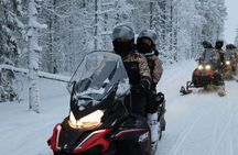 Arctic Forest Snowmobile Sleigh Ride with Snacks