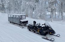Arctic Forest Snowmobile Sleigh Ride with Snacks