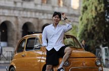 Roma Photography Service in a Vintage Fiat 500