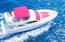 Miami Yacht Rental 50 ft | 2 Jet Ski | Private Boat | Pink Yacht